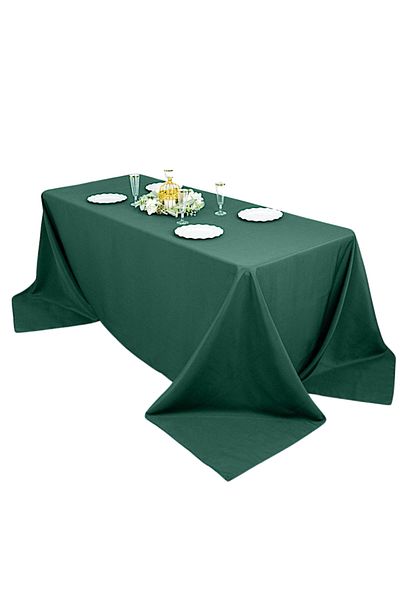 Kotonia Home fata de masa - 150x240 cm, Damask Satin DeLux, 100% bumbac, verde smarald