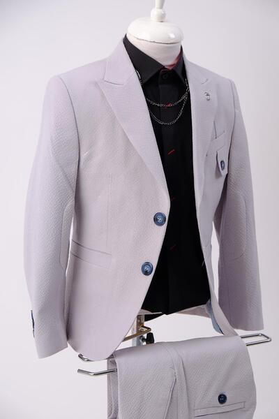 Doctor junior Gofre Kumaş Erkek Çocuk Slim Fit Takım Elbise