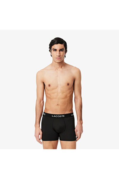 Lacoste Erkek 3'lü Siyah Boxer