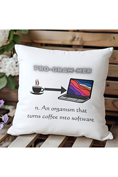 qoeuyl boutique Програміст Іменник Друкований Програміст Сувенірний Сатиновий Декоративний Подушка