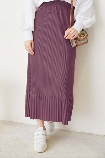 benguen Λιλά 205 Πλισέ Φούστα Hijab