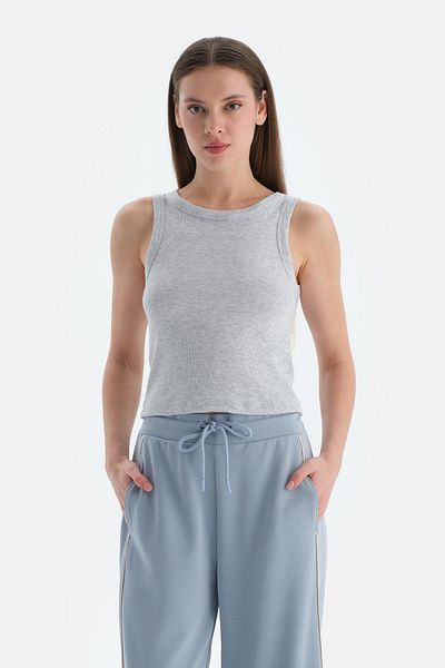 Dagi Gray Melange Women's Camisole Tank Top