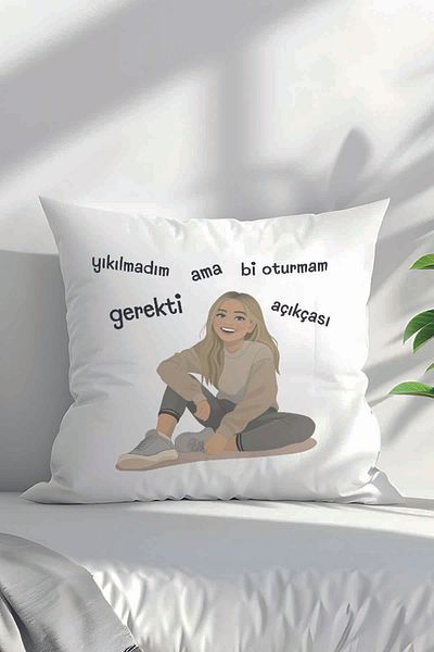 qoeuyl boutique I'M Not Falling Apart but I Needed to Sit Bi Printed Funny Gift Fiber Satin Decorative Pillow