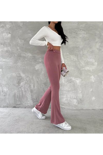 viviza Women's Stretchy Lycra High Waist No Show Steel Mesh Gathering Spanish Leggings Pants