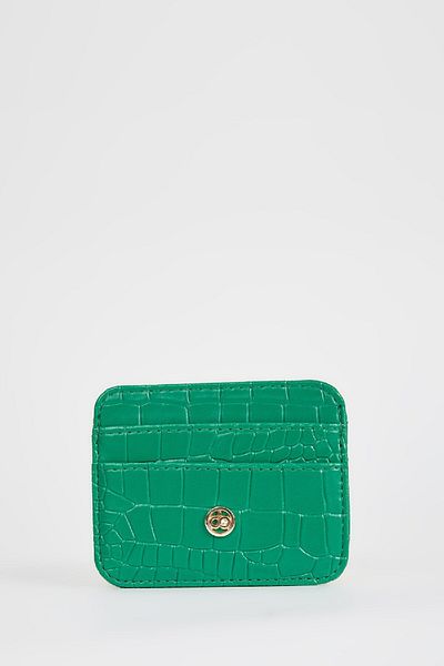 DeFacto Women's Faux Leather Croco Card Holder W2526azns