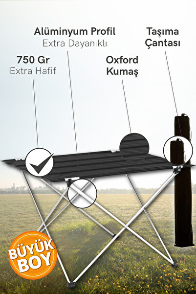 Blooma Rulo Kamp Masası - Piknik Masası , Alüminyum Kamp Masası -taşıma Çanta...