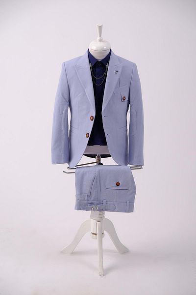 Doctor junior Costum Seersucker Slim Fit pentru băiat