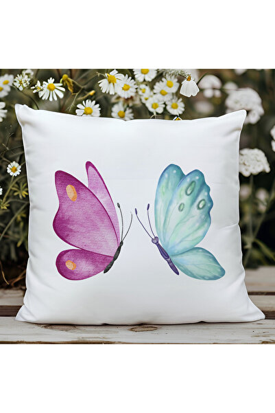 qoeuyl boutique Ljubavni leptiri Štampano Poklon vlakna saten Dekorativni jastuk