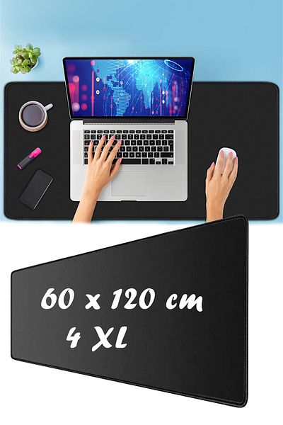 Beatitude Mouse Pad Black 60X120 Laptop Keyboard Computer Office Home Mouse Pet Pad Gamer Gamer Product