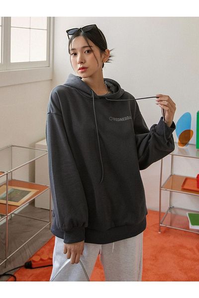 CLAYES Women's Smoked Wednesday Oversize Hooded Sweatshirt