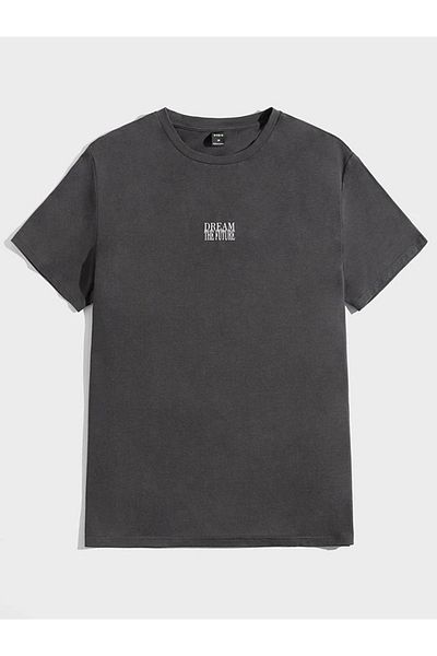 DUBU BUTİK Smoked Oversize Dream Printed T-shirt - Oversize Printed
