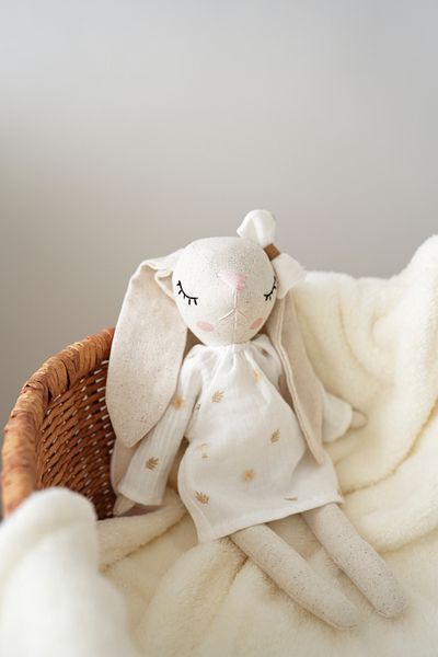 TBA COLLECTION Girl Rabbit Sleeping Companion - Daisy Leaves