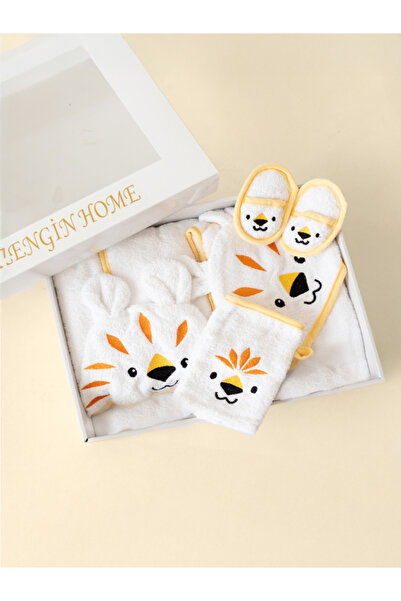 zenginhome طقم رداء حمام للمواليد الجدد/الأطفال حديثي الولادة مصنوع من القطن ...