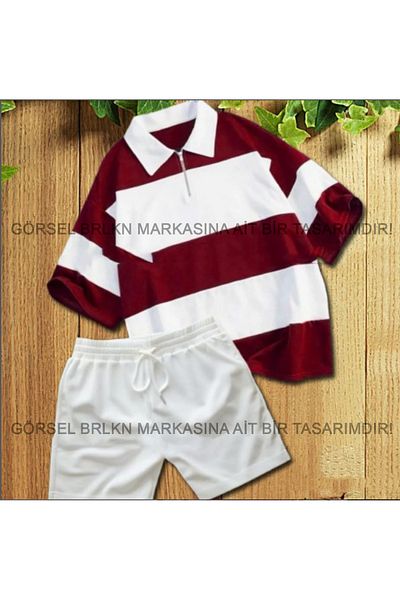 BRLKN Unisex Summer Polo Neck T-Shirt - Shorts Set
