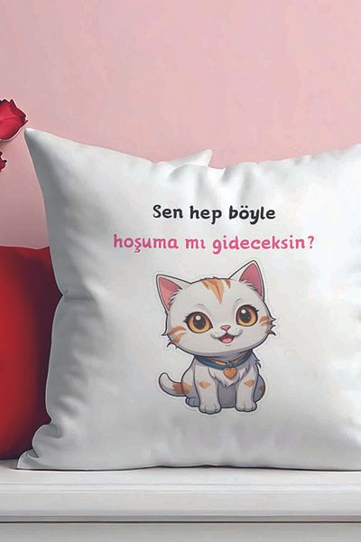 qoeuyl boutique Will You Always Be This Way to Me Printed Romantic Gift Satin Decorative Pillow for Husband and Lover