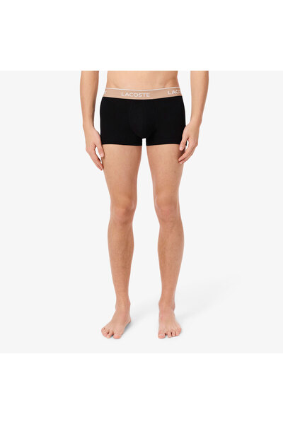 Lacoste Erkek 3'lü Siyah Boxer