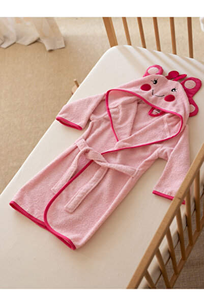 zenginhome 100% Cotton Boxed Gift Newborn/Baby Bathrobe Set 4 Pieces / Butterfly