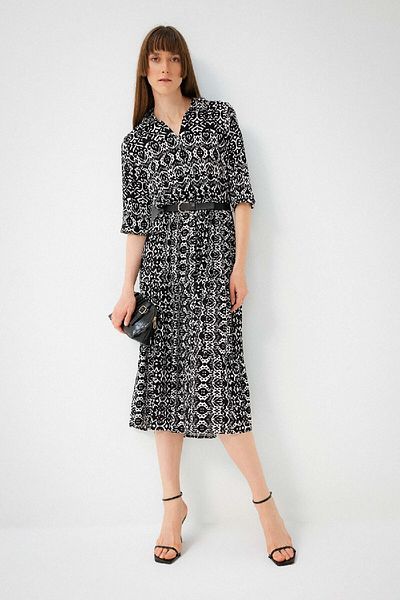 DeFacto Rochie midi cu jumătate de mânecă cu guler cămașă Z8005az23sp