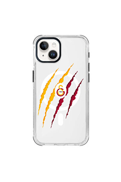 Galatasaray iPhone 15 Uyumlu Galatasaray Aslan Pençe Magsafe Lisanslı Telefon Kılıfı