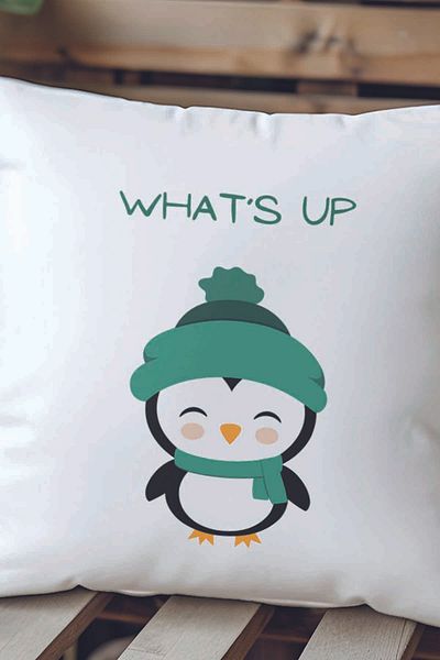 qoeuyl boutique Whats up Printed Funny Gift Fiber Satin Decorative Pillow