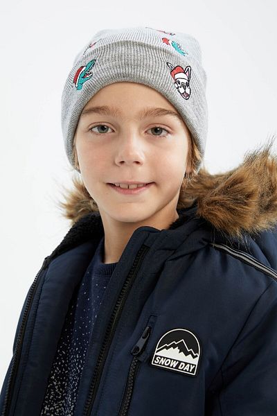 DeFacto Boy's Christmas Themed Knitwear Beret X8642a622wn