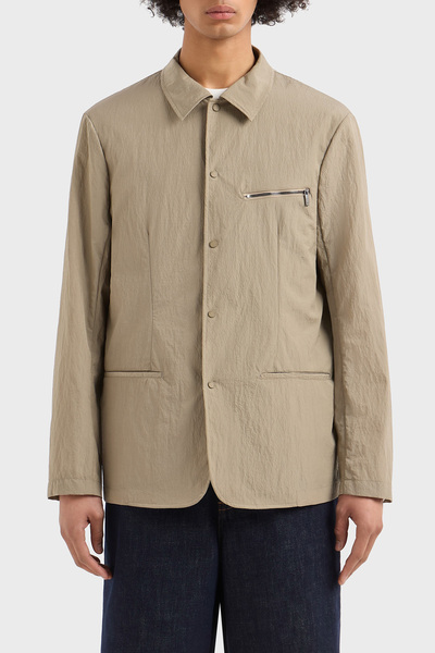 Armani Exchange Lined Regular Fit Snap Buttoned Flat Collar Jacket Men's Jacket Xm 000435 Af13138 U6167