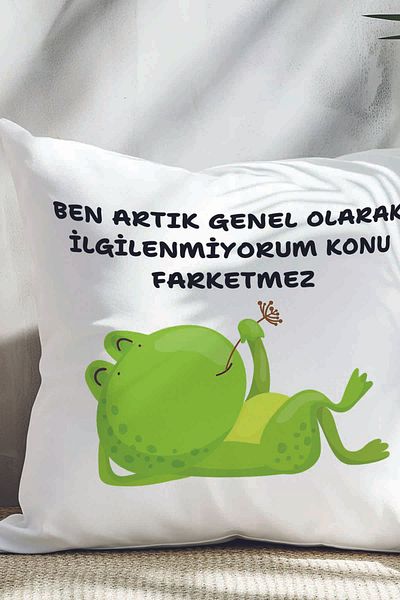 qoeuyl boutique I'M Not Longer Interested in General Printed Funny Gift Fiber Satin Decorative Pillow