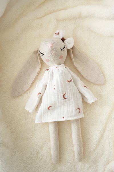 TBA COLLECTION Girl Rabbit Sleeping Companion - Boho Moons