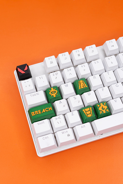 Valorant Breach Keycaps, Q-E-X-C Mechanical Keyboard Key