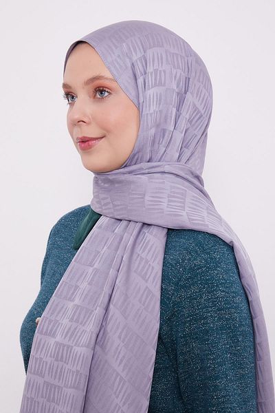 Levidor شال جاكار أزرق بنمط قطرة مدخنة