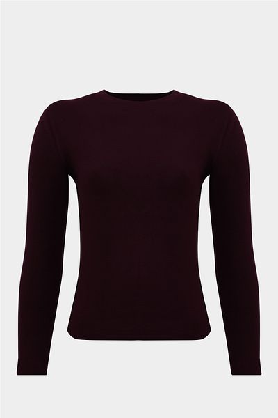 Açelya Okcu Premium Cotton Crew Neck Long Sleeve T-Shirt