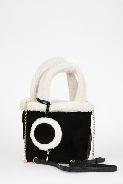 DeFacto Damen Teddy Detaillierte Wildleder Handtasche A7536axns