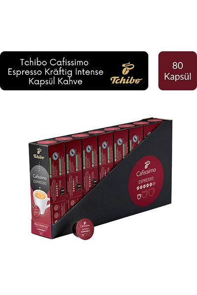 Tchibo Cafissimo Espresso Kraftig Intense Aroma Capsule Coffee X 8 Pcs