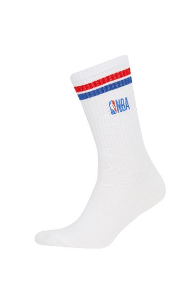 DeFacto Мъжки памучни дълги чорапи NBA Current Teams от 2 части