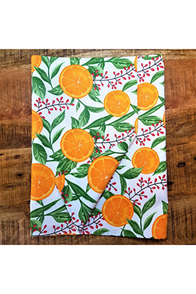 Kotonia Home Exotic tablecloth, cotton, 160x180 cm, waterproof crepe, orange ...