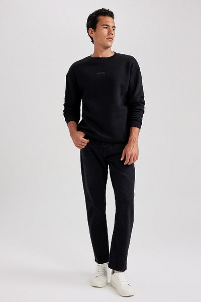 DeFacto Φούτερ με στάμπα Crew Neck Boxy Fit - X8282az23au