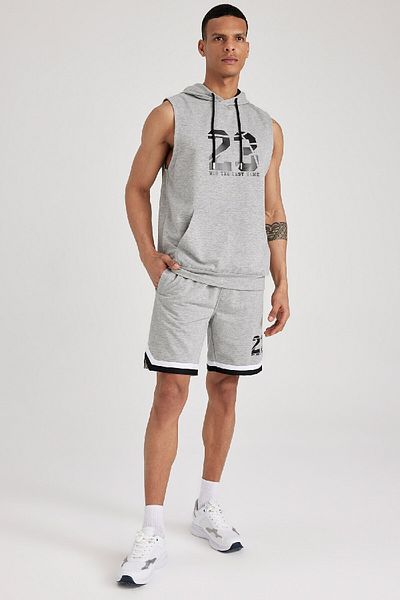 DeFacto Fit Standard Fit Short Leg Printed Sports Shorts Z5602Az23Sp