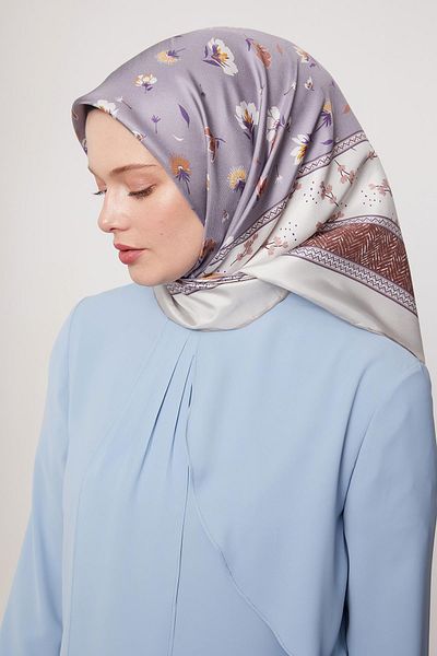 Levidor Μεταξωτό μαντίλι Ecru Zigzag Twill