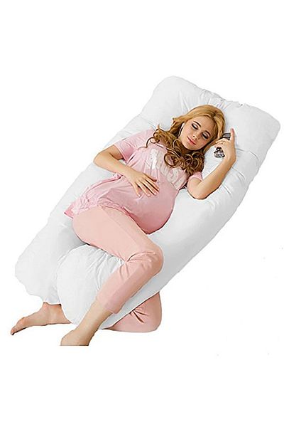 Primo Plus Comfortable U-Shaped Maternity Pillow White Polyester 45x45cm