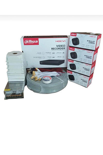 DAHUA 4 Kanal 4 Kamera Güvenlik Kamera Seti