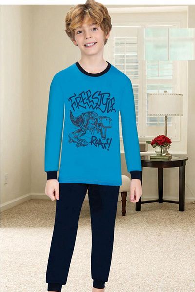 Ersoy Çocuk Giyim Set pijama cu mânecă lungă pentru băiat Ersoy Child 711u