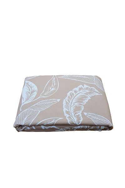 Kotonia Home Față de masă exotică - 100% bumbac, 160x180 cm, crep impermeabil, frunze bej