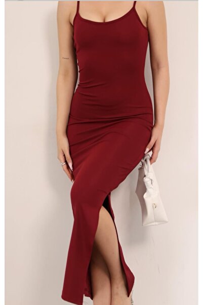 LEYLA SAĞLAM Women's Rope Strap Slit Dress