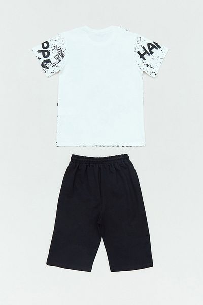 Fulla Moda Text Printed Boy's Shorts Suit