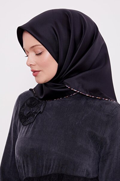 Levidor Μαύρο μεταξωτό μαντήλι Twill