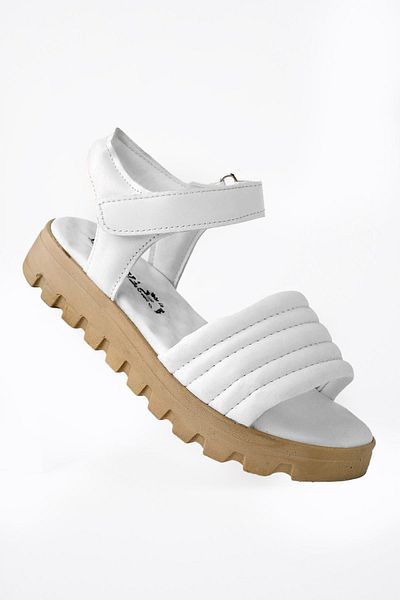 epaavm Wedge Heel White Girl's Shoes