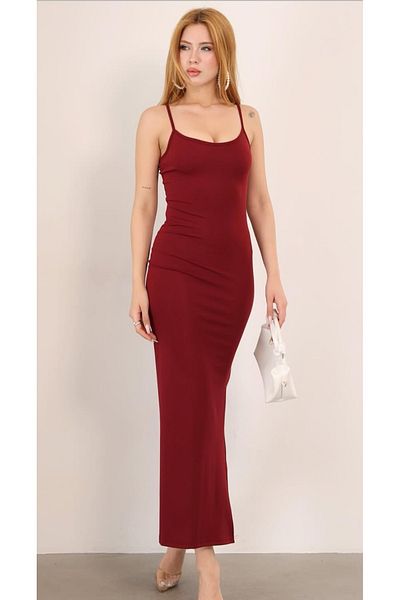 LEYLA SAĞLAM Women's Rope Strap Slit Dress