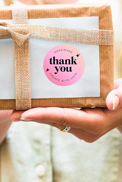 Sticker Ekspres Hvala ti, ručno napravljena etiketa i nalepnica proizvoda sa ...