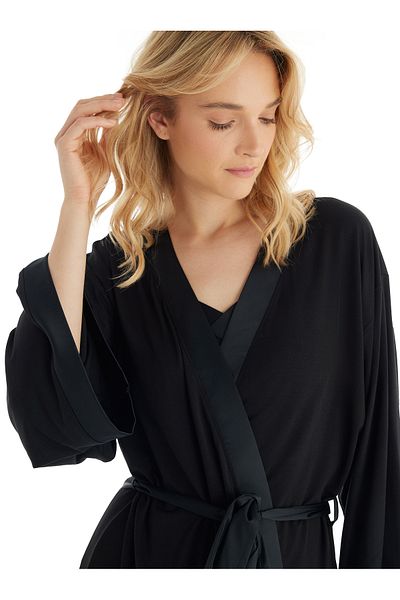 Blackspade Stylish Micro Modal Nightgown and Robe Set, Spider Feel and Exclusive Design