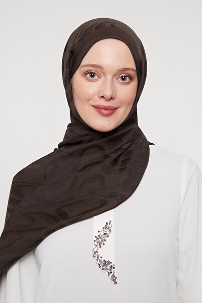 Levidor Bitter Brown Abstract Pattern Grazia Shawl